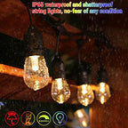 48FT Solar Outdoor RGB String Lights Waterproof Shatterproof - Image 4