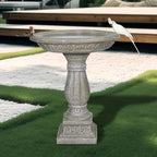 23.8" H * 20" Φ Outdoor Birdbath with Pedestal - Garden Birdbaths Outdoor Decor - Floor Bird Baths for Garden Patio, Yard, Lawn - Image 6