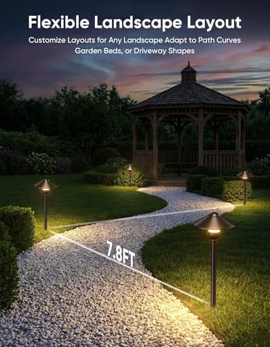 Low Voltage Pathway Lights with G4 3W 3000K Bulbs 12-Pack, ORB Aluminum - Image 6