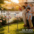 2-Tier Metal Bird Bath and Feeder for Outdoor Birdbath for Outside - Image 5
