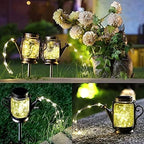 Outdoor Solar Garden Lights Hanging Watering Can Lights with 45 Led String Lights, for Flower Fence Lawn Patio Festoon Party Christmas Holiday - Image 4