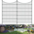 10 Panel No Dig Metal Garden Fence 40"H x 23.6'L Dog Fence Outdoor for Yard by richmen