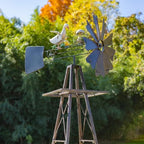 Windmill Spinner with Moving Hand-Painted Animals Scenes on Top, Includes Metal Tower Stand, Decorative Garden Decor (Hatching Duckling) - Image 5