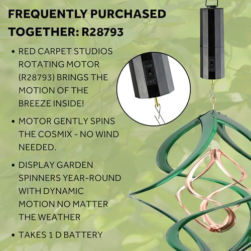 Red Carpet Studios The Original Cosmix Deluxe Helix Wind Spinner, Medium 14-Inch, Double Green & Copper - Image 4