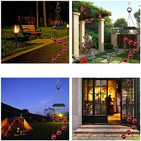 Solar Led Light Outdoor Wind Chime Lamp Color Changing Mobile Hanging Decorative Lighting for Garden Corridor Wedding Decoration (Color : Green) - Image 4