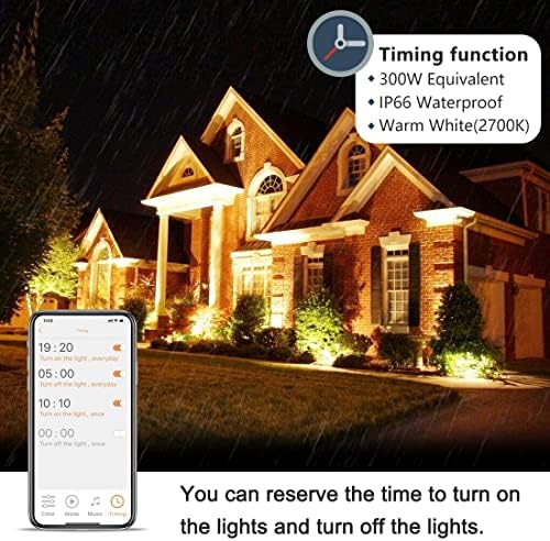 MELPO Led Flood Light 30W, 300W Equivalent Outdoor Color Changing Lights - Image 3