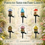 Solar Fairy-Tale Mushroom Cottage Garden Light (Pink) - Image 2