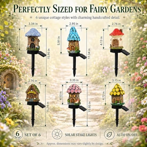 Solar Fairy-Tale Mushroom Cottage Garden Light (Pink) - Image 2