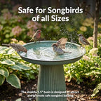 Sunnydaze Gleeful Garden 23" Tall Metal Modern Bird Bath for Outside - Image 2