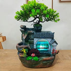 Gdrasuya10 Indoor Water Fountain, Small Tabletop Waterfall Fountain, Rockery Ornament with LED for Office Home Bedroom - Image 6