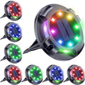 Biling Solar Pathway Lights Uplight Sidelight 8 Pack Multi Color by biling