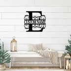 Metal Sign E Custom Name Initial Letter Monogram Personalized Metal Address Sign Plaque Modern Laser Cut Metal Wall Sculpture Artwork Sign for Office Front Door Entryway Cabin Decor 18 Inch - Image 3