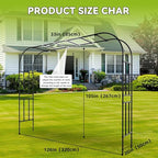 25MM Thickened Garden Arch Trellis – 126"(L) x 105"(H) Arbor - Image 3