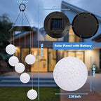Solar Wind Chimes Color Changing,Crystal Ball Wind Chimes,Solar Powered Wind Chimes for Outside,LED Mobile Hanging Wind Chime,Outdoor Waterproof Wind Bell Light for Patio Yard Garden Home Decoration - Image 2
