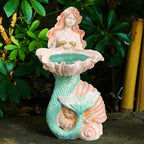 Teaeeno Outdoor Mermaid Decor Garden Statues with Solar Lights,Art Mermaid Figurine,Mermaid Decor for Home,Solar Lawn Ornament,Animal Solar Outdoor Decor - Image 3