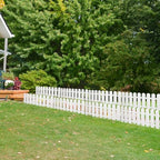 Kisangel 5Pcs White Plastic Picket Fence, Garden Border Edging 19.7x7.9 - Image 5