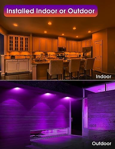 Fulighture Orange and Purple Flood Light Bulbs Outdoor 4 Pack,PAR38 Bulbs - Image 4