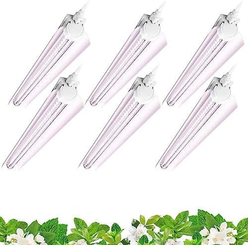 Barrina 2FT T8 LED Grow Light, Full Spectrum Plant Growing Lights, 6 Packs by Barrina