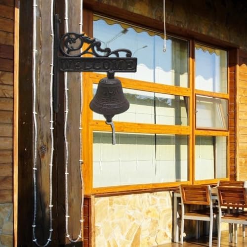 Cast Iron Bell For Outdoor Vintage Cast Iron Dinner Bell As Entry Door Bell - Image 4
