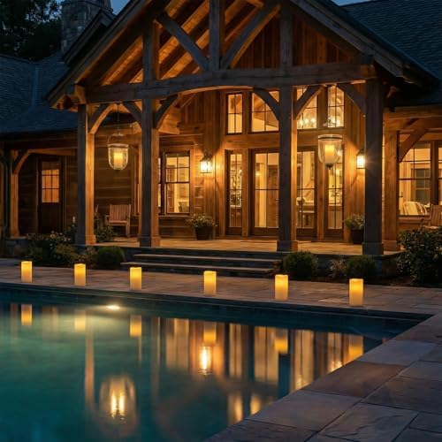 Homemory Outdoor Waterproof Flameless LED Candles with Remote Timer, 6 Pack - Image 6
