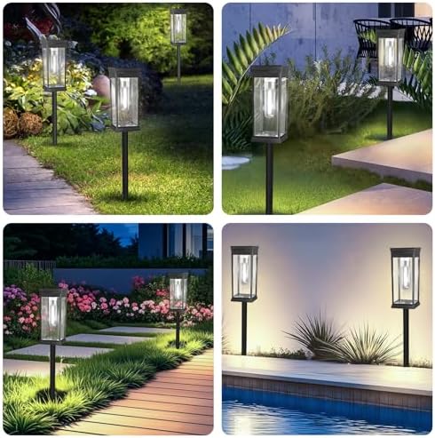 8 Pack Solar Pathway Lights Outdoor,IP65 Waterproof - Bright Solar Lights Outdoor,Auto On/Off Pathway Lights Solar Powered,Solar Path Lights for Walkway Driveway Garden (Cool White) - Image 7