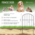 Goovilla Garden Fence, Total 20ft(L) x 24in(H), 19 Pcs, Rustproof Metal - Image 6