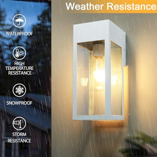 Porch Lights with GFCI Outlet, Outdoor Wall Light Fixtures, 2Pack - Image 4