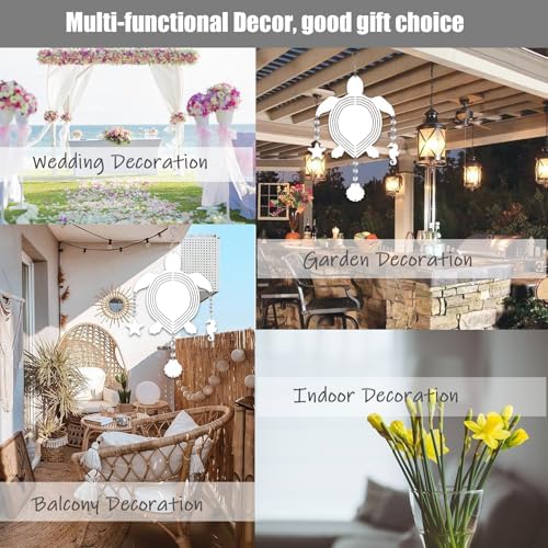 4Pack 8inch Sublimation Wind Spinner Blanks 3D Aluminum Metal Wind Sculpture Kinetic Spinners for Yard and Garden Indoor Art Ornaments Hanging Decoration (Turtle) - Image 6