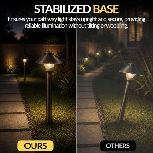 Outdoor Pathway Light – Landscaping Lighting (4 Pack) – Antique Bronze - Image 6