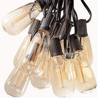 Outdoor Edison Light Bulbs with C9 Black Stringer (ST40 Edison, 25') - Image 2