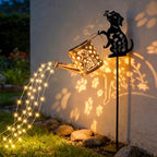 Solar Watering Can With Metal Dog Statue Stake For Garden Decoration - Image 2