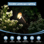 Gardencoin Solid Brass Outdoor Landscape Spotlights, 12V Heavy Duty Low Voltage LED Spot Light Waterproof for Garden and Yard Up Lighting, Bronze Accent Lighting Fixture, with 2700K MR16 Bulb 1 Pack - Image 2