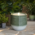 LuxenHome 20" Resin Bubbling Outdoor Water Fountain with LED Light by LuxenHome