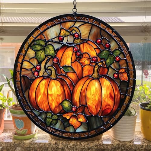 Pumpkin Garden Acrylic Suncatcher - Image 4