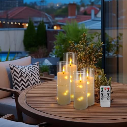 YOROXRG 24 Pack Christmas Decoration Flickering Flameless Candles,Battery Operated Candles,LED String Lights LED Candles for New Year, Home Decor, Parties,Wedding(D2.2 xH 5" 6" 7") (White) - Image 5