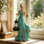Solar Garden Statue Outdoor, Fairy Angel Statue Holding a Lantern by ASDFG