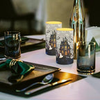 Set of 2 Halloween Flameless Candles Bulk Battery Operated Candles with Timer Remote LED Pillar Lights for Trick or Treat Party Ghost Haunted House Print Flickering Table Lights - Image 4