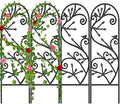 AMAGABELI GARDEN & HOME 4 Pack Garden Trellis for Climbing Plants/Vegetables/Flower/Patio/Roses/Cucumbers/Clematis 47" x 16" Black Iron Potted Support Vines Metal Wire by AMAGABELI+GARDEN+%26+HOME
