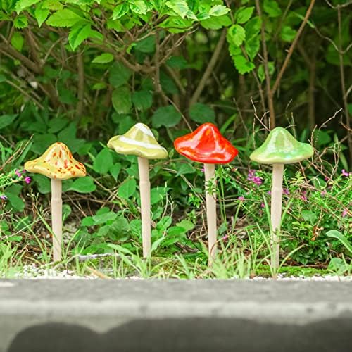 Ceramic Mushroom Garden Stake, Outdoor Mushroom Statue for Yard Decor - Image 2