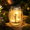 Solar Mason Jar Lights, Glass Hanging Fairy Lantern with Warm White or Multicolor Glow, Solar Garden Decor for Patio Yard Porch Outdoor Ambiance (Style 1) by Unknown