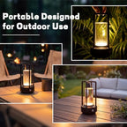 6 Pack Portable Metal Table Lamp LED Rechargeable Cordless Table Light Battery Operated Desk Touch Lamp 3 Color Stepless Dimming Light for Home Outdoor Camp Patio Bar Restaurant(Black) - Image 6