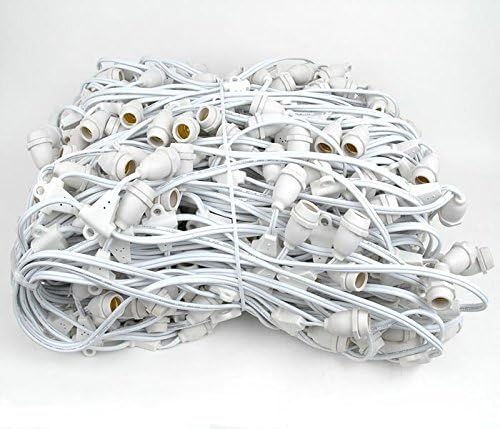 Novelty Lights 330 Feet Heavy Duty White Wire Light String, E17 Sockets - Image 3