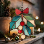 Mistle Toe Mosaic Style Acrylic Suncatcher - Image 5