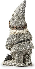 Roman Garden - Pebble Gnome with Shovel Statue, 13.25" H, Pudgy Pals Collection, Resin and Dolomite, Decorative, Garden Gift, Home Outdoor Decor, Durable, Long Lasting - Image 5