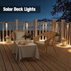NIORSUN Solar Fence Lights,12 Pack Solars Deck Light,Warm White Color,Outdoor Bulb Waterproof Led IP65,Power Patio Lamp with Lenses for Outside/Backyard/Railing/Yard(Black) - Image 5