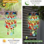 Hanging Solar Lantern Outdoor Chandelier,Butterfly Wind Chimes for Outside - Image 5