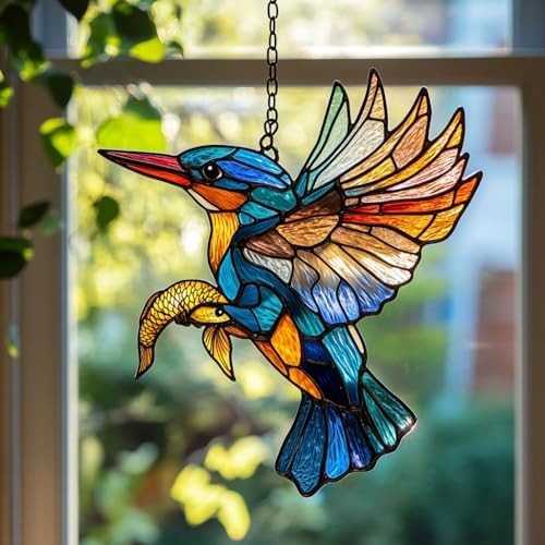 Kingfisher Acrylic Suncatcher by AVAGAN