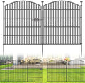 10 Panel No Dig Decorative Garden Fence with Gate 32"H x 23.6'L Dog Barrier by Bilibompa