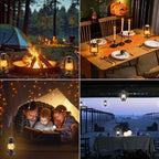 4 Pack Bronze Vintage 4 Modes Rechargeable Lanterns with Remote Control - Image 6