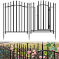 No Dig Garden Fence 32" H x 22.5'L with Gate Decorative Yard Dog Panels by Bilibompa
